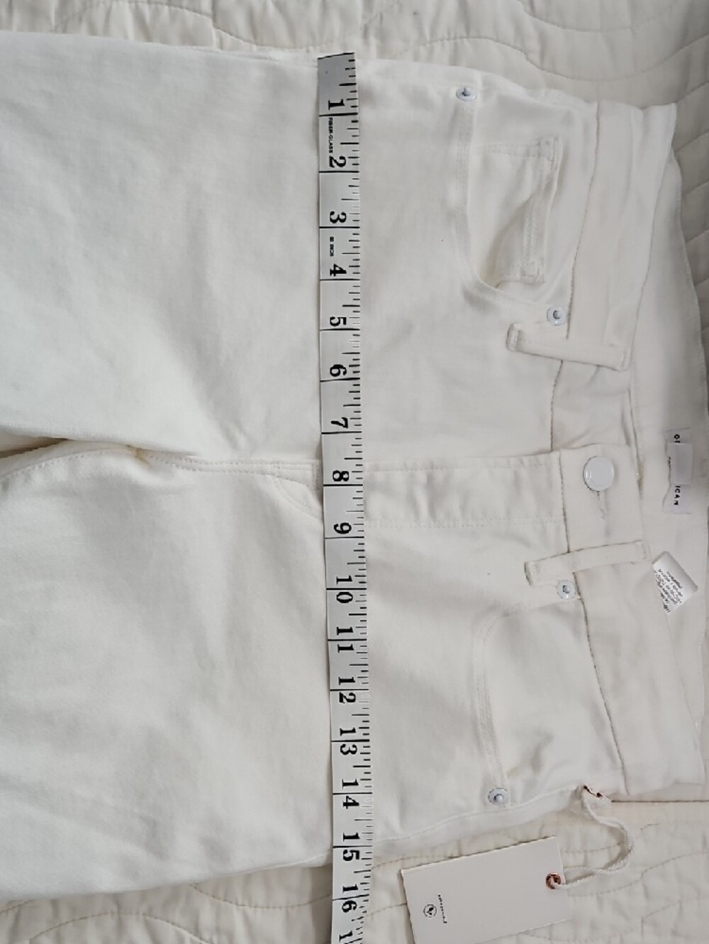 Good American White Flare Jeans - High Rise Wide Leg - Picture 8 of 11